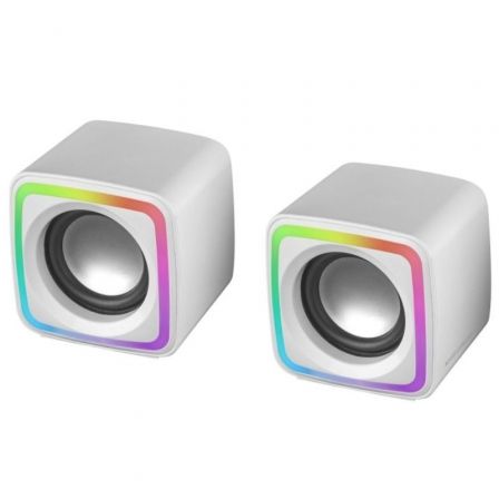 Mars Gaming MSCUBEW Altavoces Gaming RGB 8W Blanco